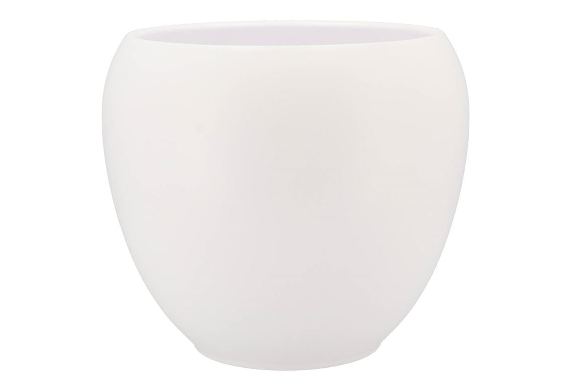 Vinci Matt White Flower Pot 28x24cm