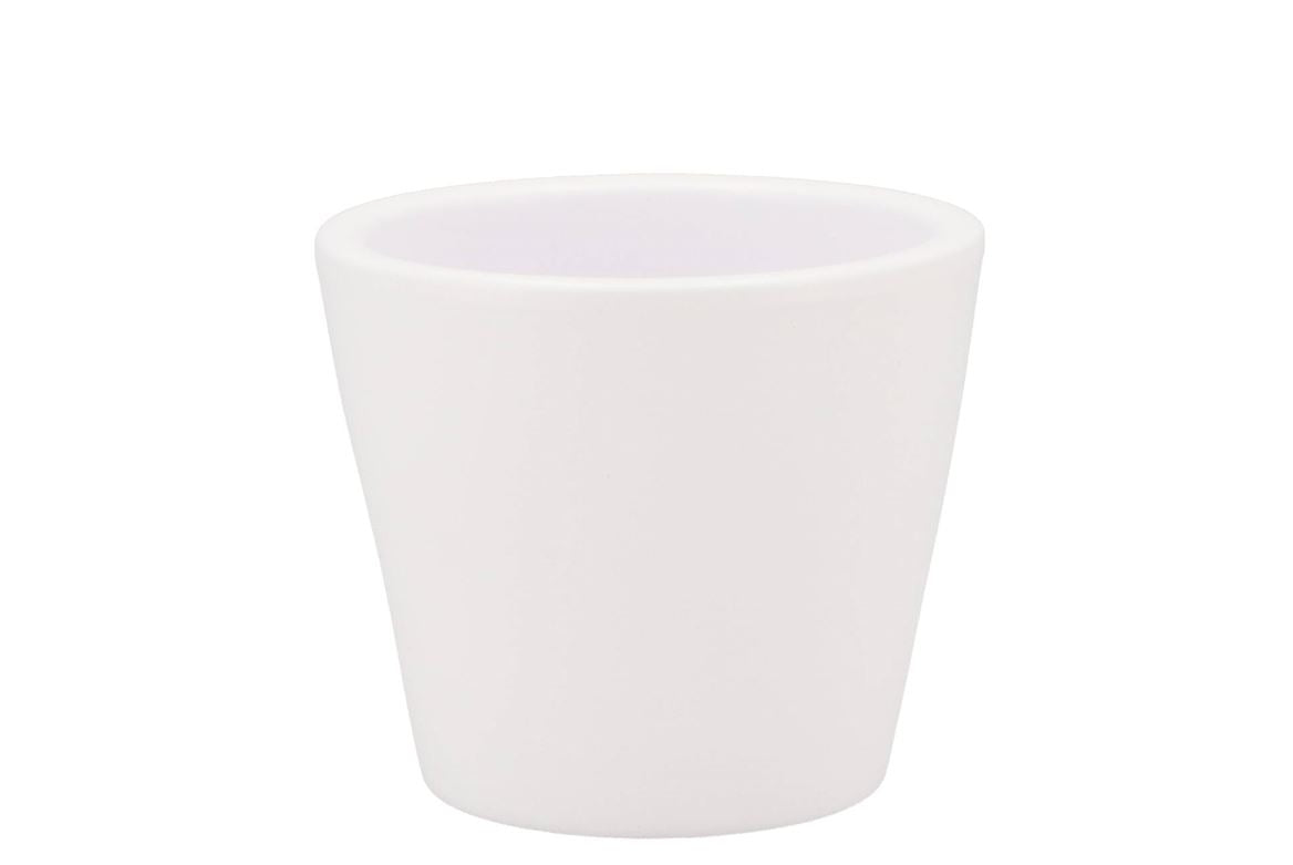 Vinci Matt White Container Pot 12x10cm Nm