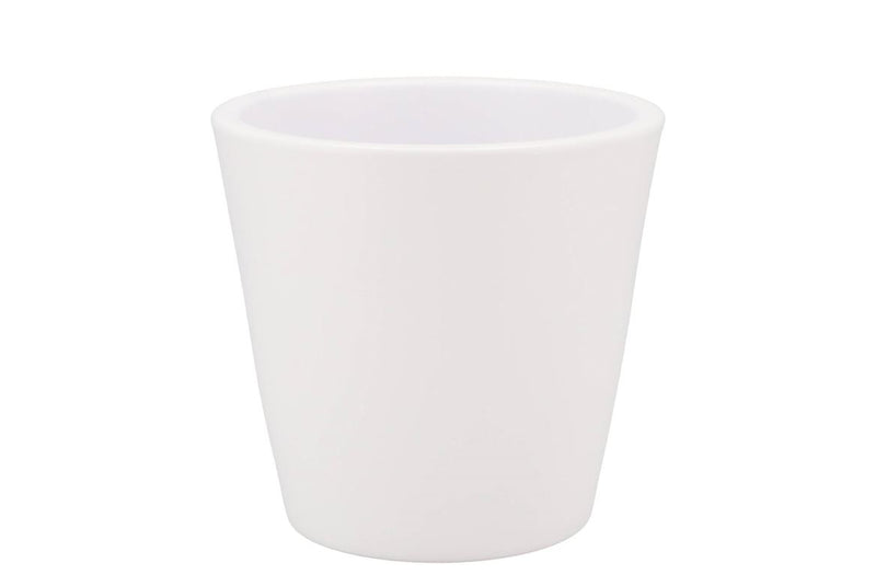 Vinci Matt White Container Pot 18x16cm