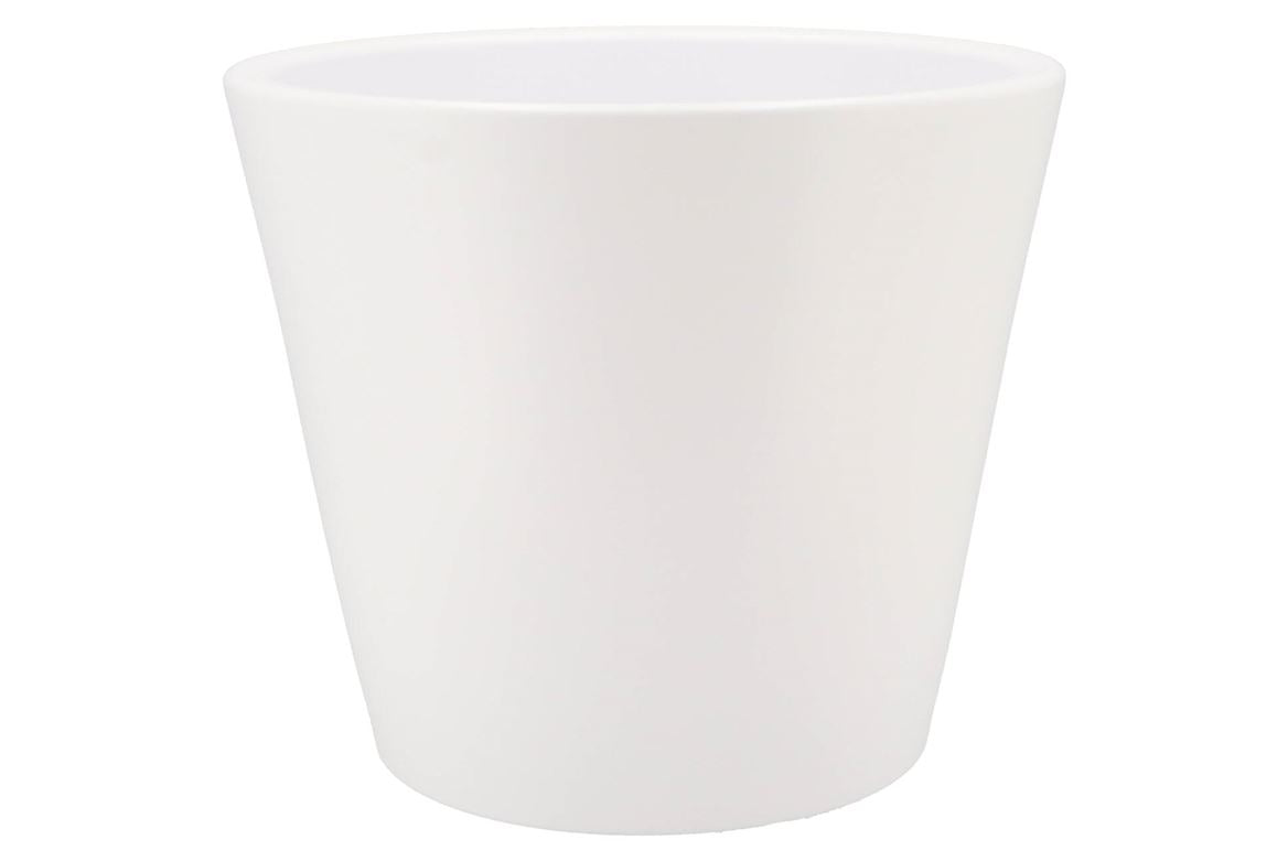 Vinci Matt White Container Pot 34x28cm