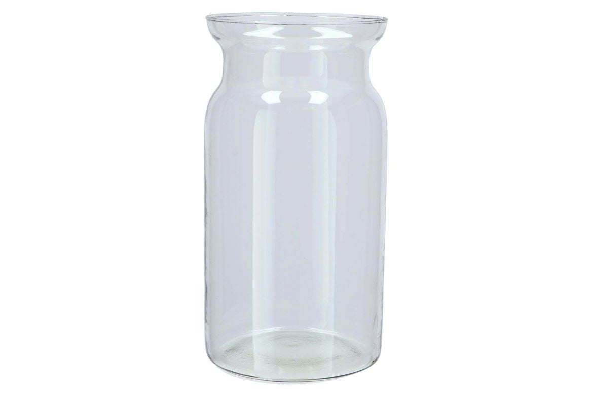 Glass Milk Bottle Roca Clear 16x30cm