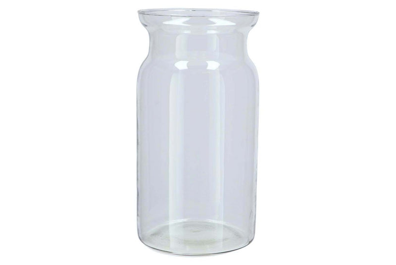 Glass Milk Bottle Roca Clear 16x30cm