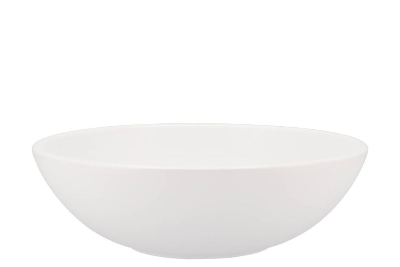 Vinci Matt White Bowl Low 25x8cm