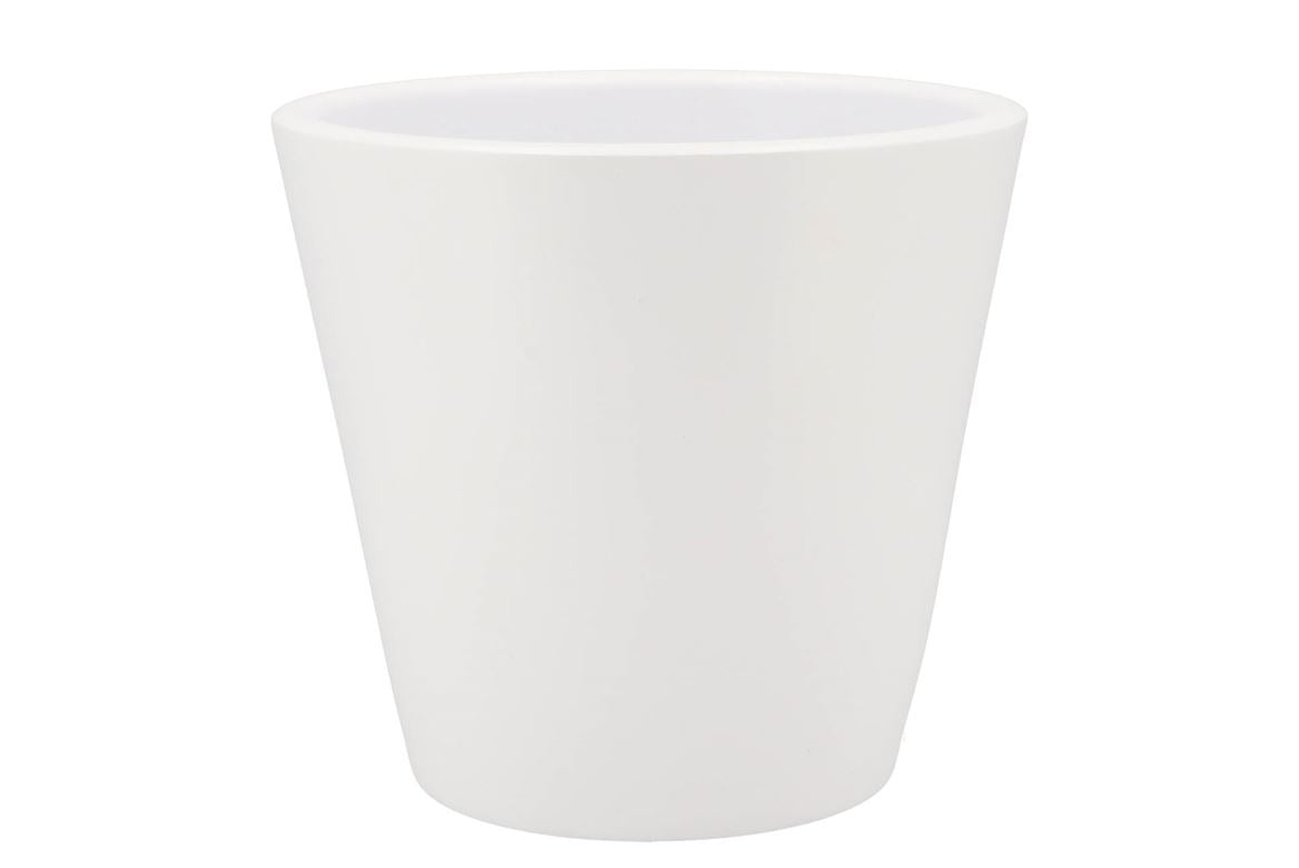 Vinci Matt White Container Pot 24x22cm