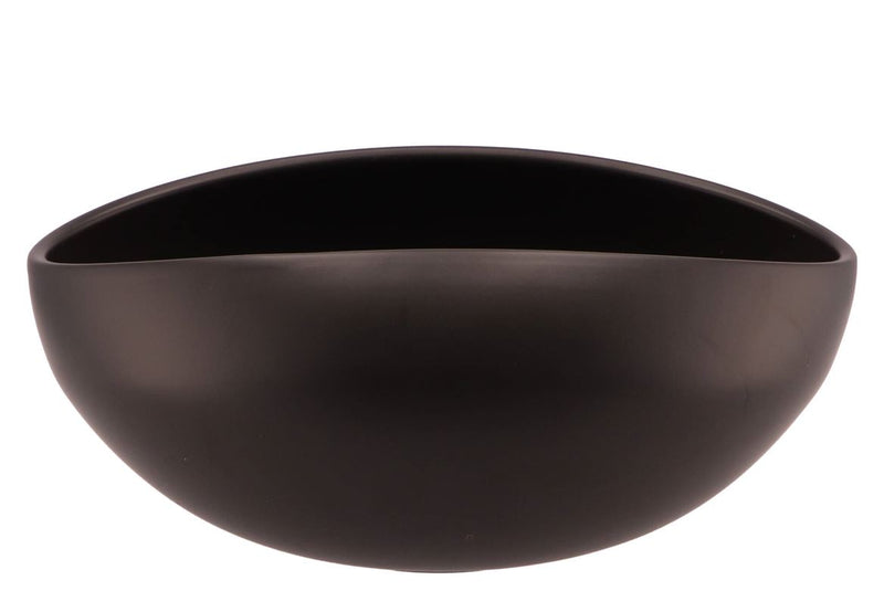 Vinci Matt Black Bowl Oval 31x21x13cm