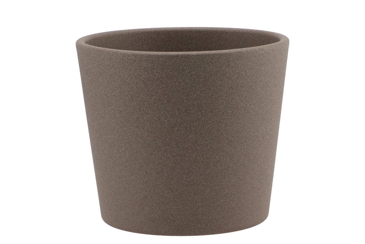 Ceramic Brown Pot 13cm