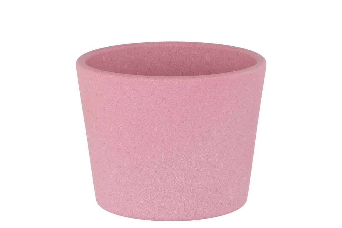 Ceramic Pot Pink Rose 11cm