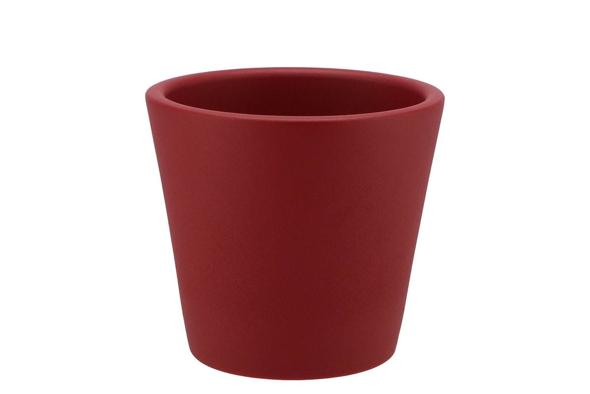 Vinci Red Velvet Container Pot 15x13cm