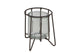 Metal Rack Grey Round Glass 10x14cm