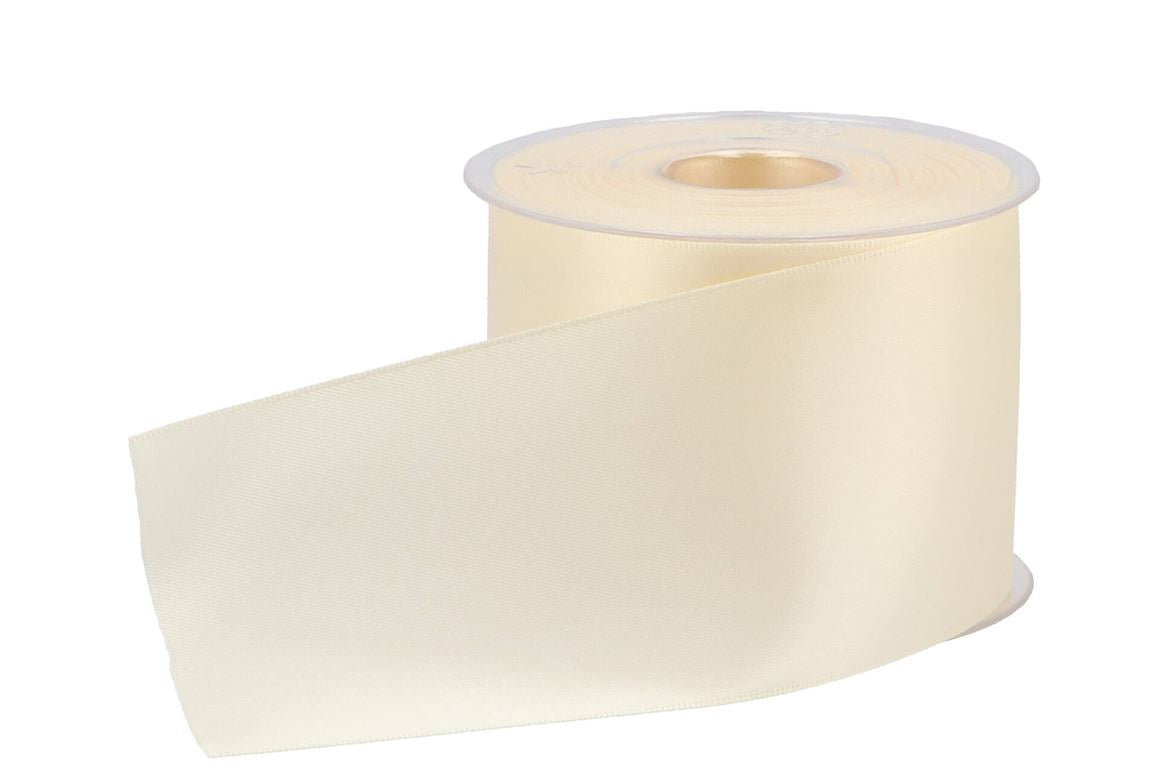 Ribbon Grave Double Satin 61 Ivory 77mmx25m P/1