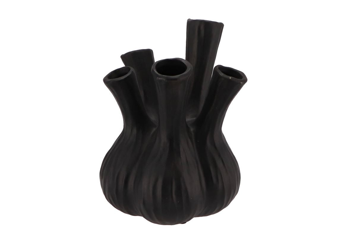 Aglio Mat Black Vase 20x25cm