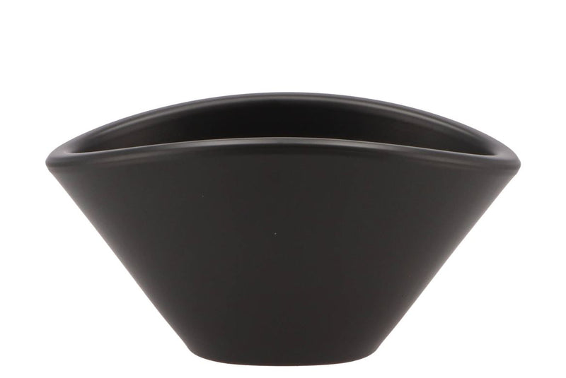 Vinci Matt Black Bowl Oval 24x17x12cm