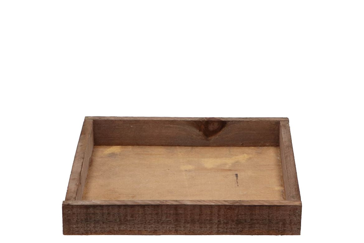 Wood Tray Grey 20x20x3cm