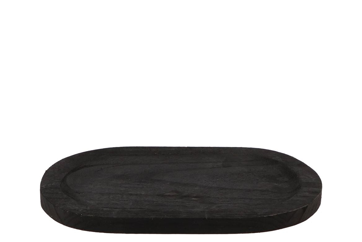 Wood Tray Black 30x20x2cm