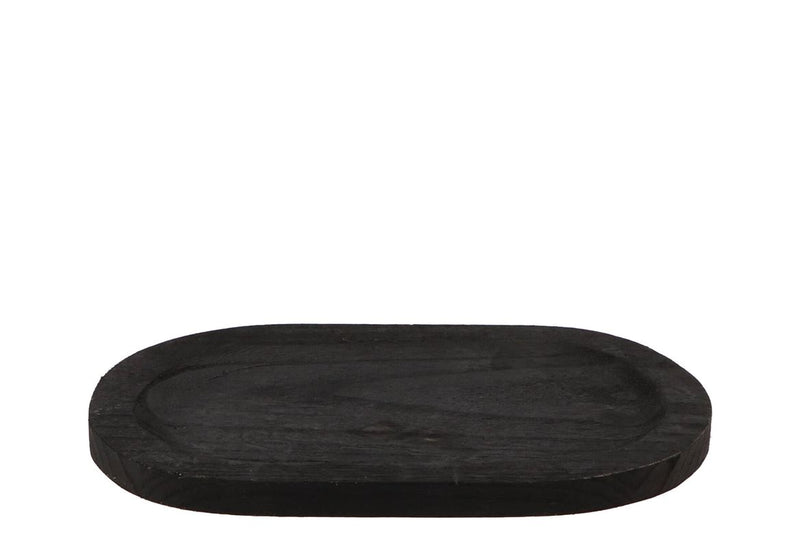 Wood Tray Black 30x20x2cm