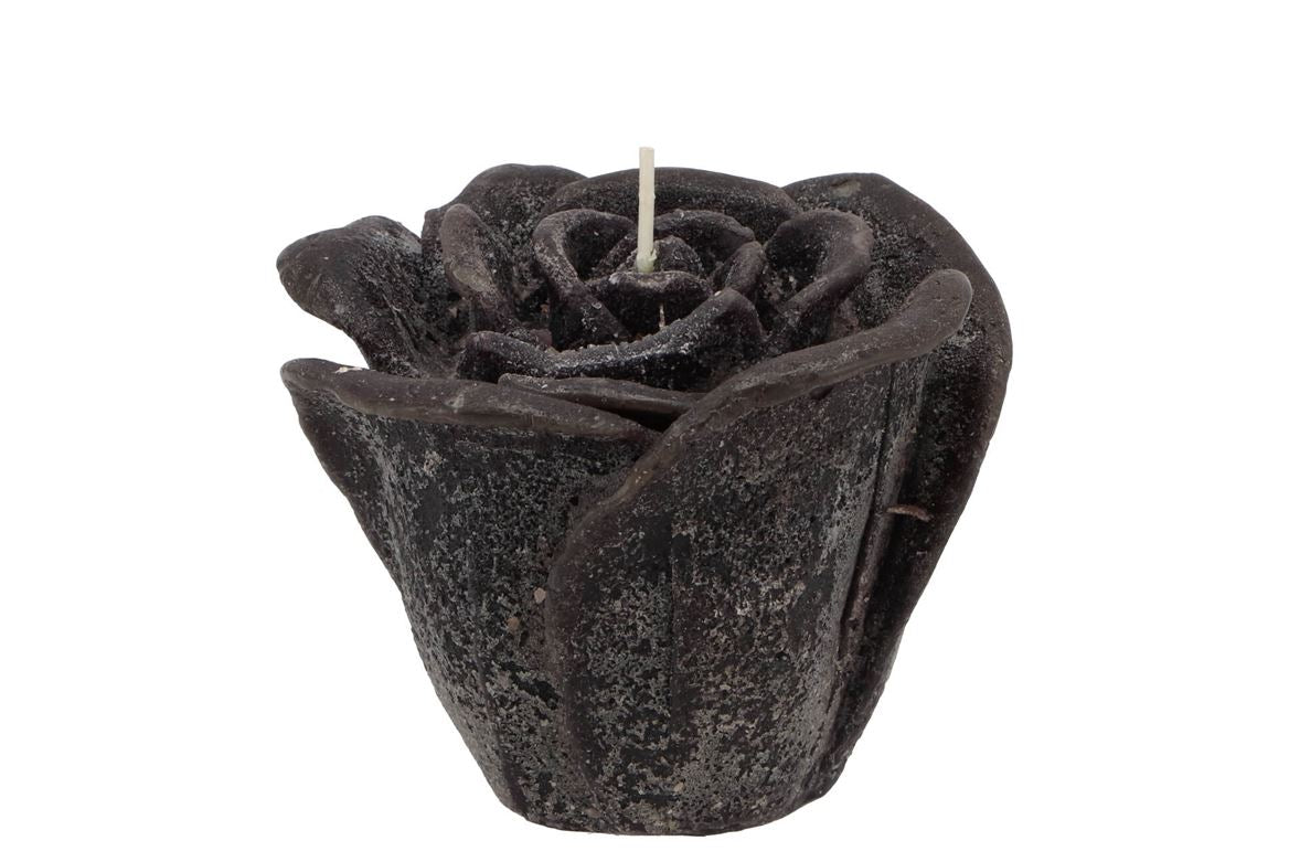 Candle Roos Black 11x9cm