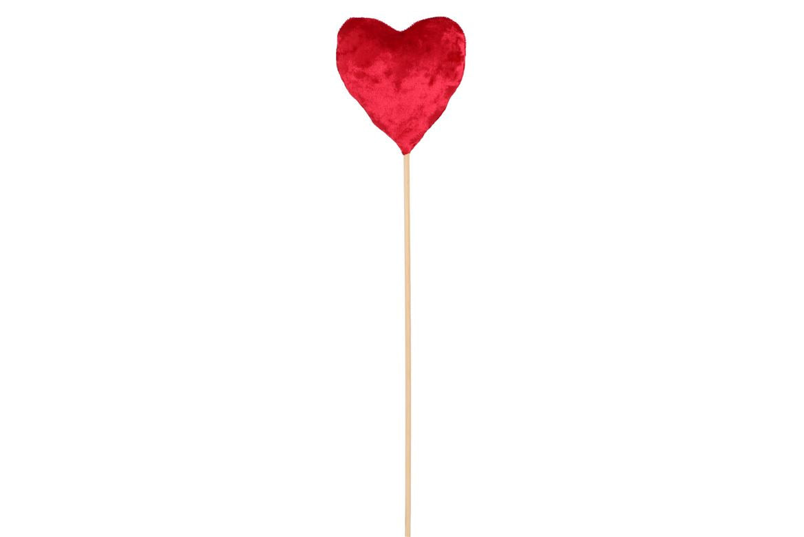 Love Stick Heart Velvet Red 50x9cm