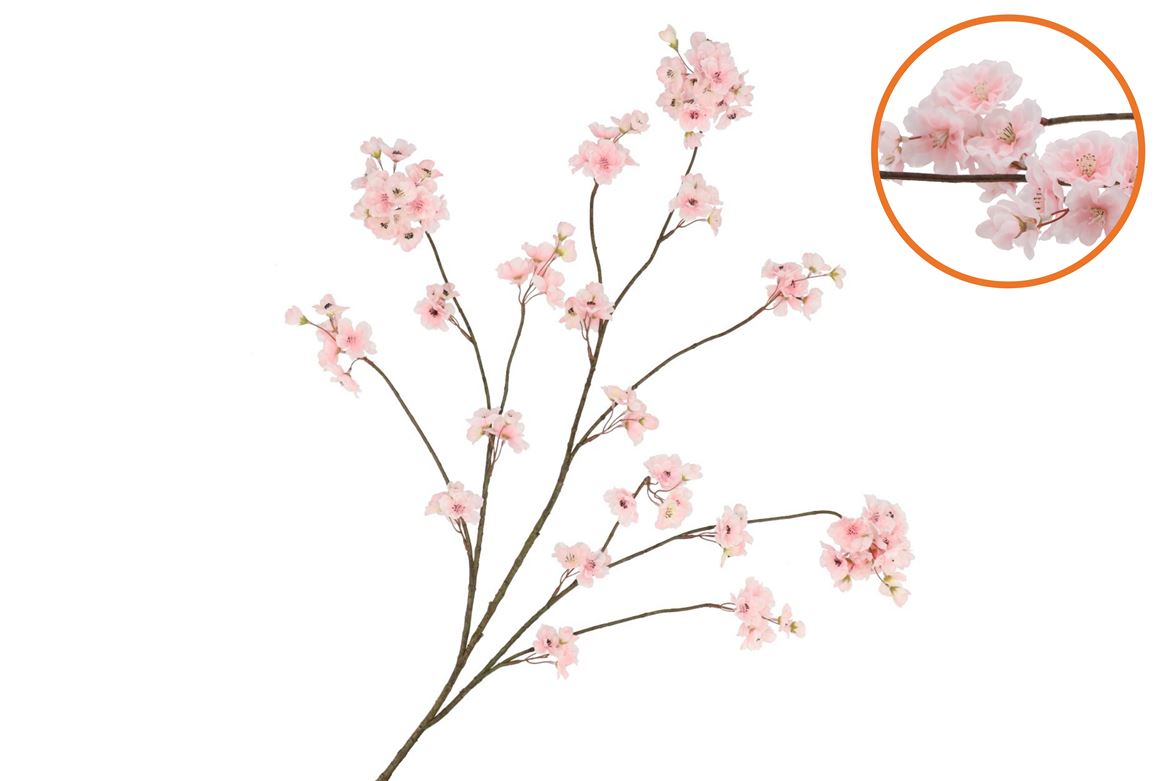 Silk Cherry Blossom Light Pink 126cm