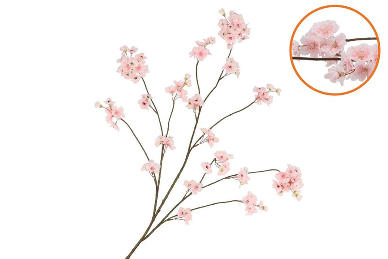 Silk Cherry Blossom Light Pink 126cm