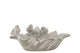 Concrete Bird Bowl Leaf 29x21x13cm