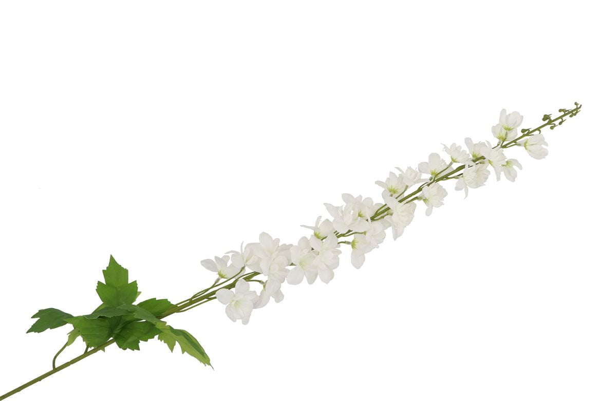 Silk Delphinium Tak White 115cm Nm