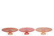 Dayah Coral Sunset Glass Plate On Foot 25x9cm Ass