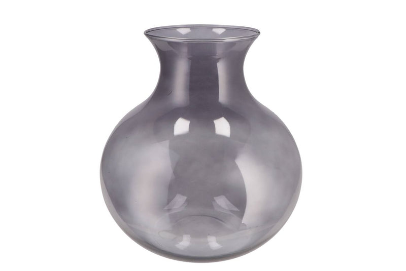 Mira Smoke Glass Cone Neck Sphere Vase 32x32x32cm