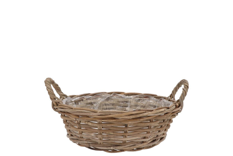 Rattan Ivy Basket Low Ears 25x13cm