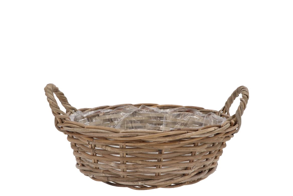 Rattan Ivy Basket Low Ears 30x13cm