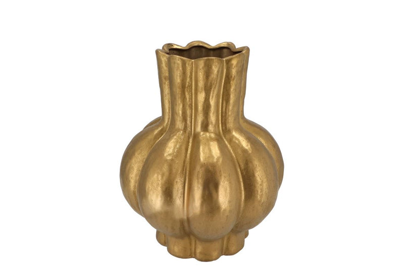 Garlic Gold Low Vase 16x19cm Nm