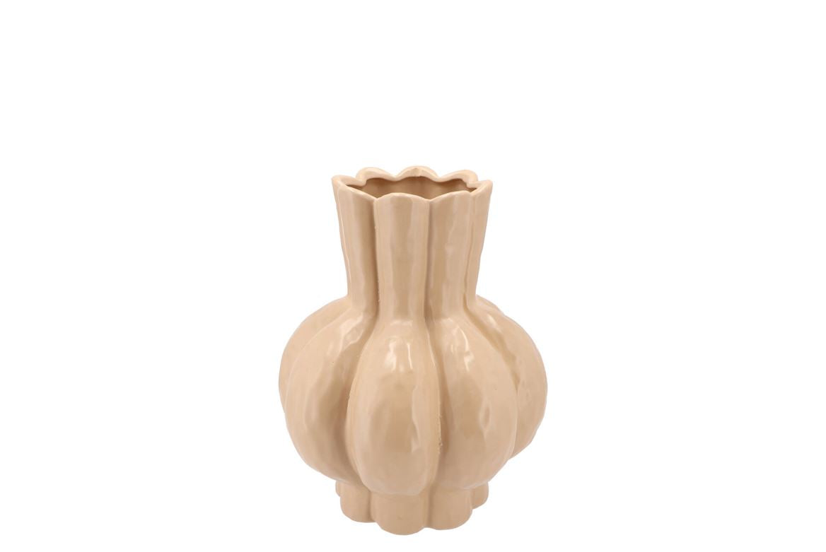 Garlic Sand Low Vase 16x19cm Nm