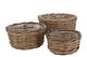 Rattan Ivy Basket Round Low S/3 D20/25/30 H10/12/1