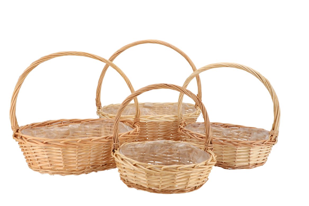 Wicker Basket Ruby With Handle Natural 45x42x38cm