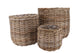 Rattan Ivy Cauldron Natural Set 3 25x23/35x33/44x4