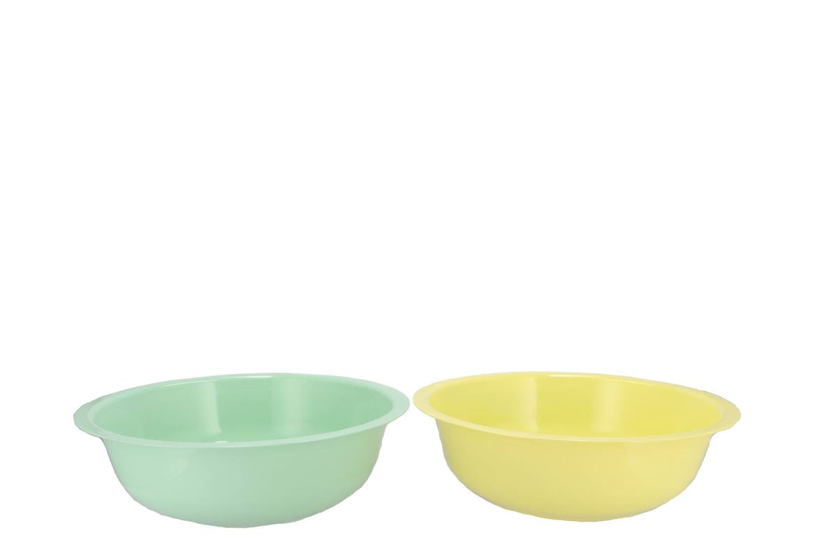 Zinc Basic Pastel Green/yellow Bowl 30x9cm