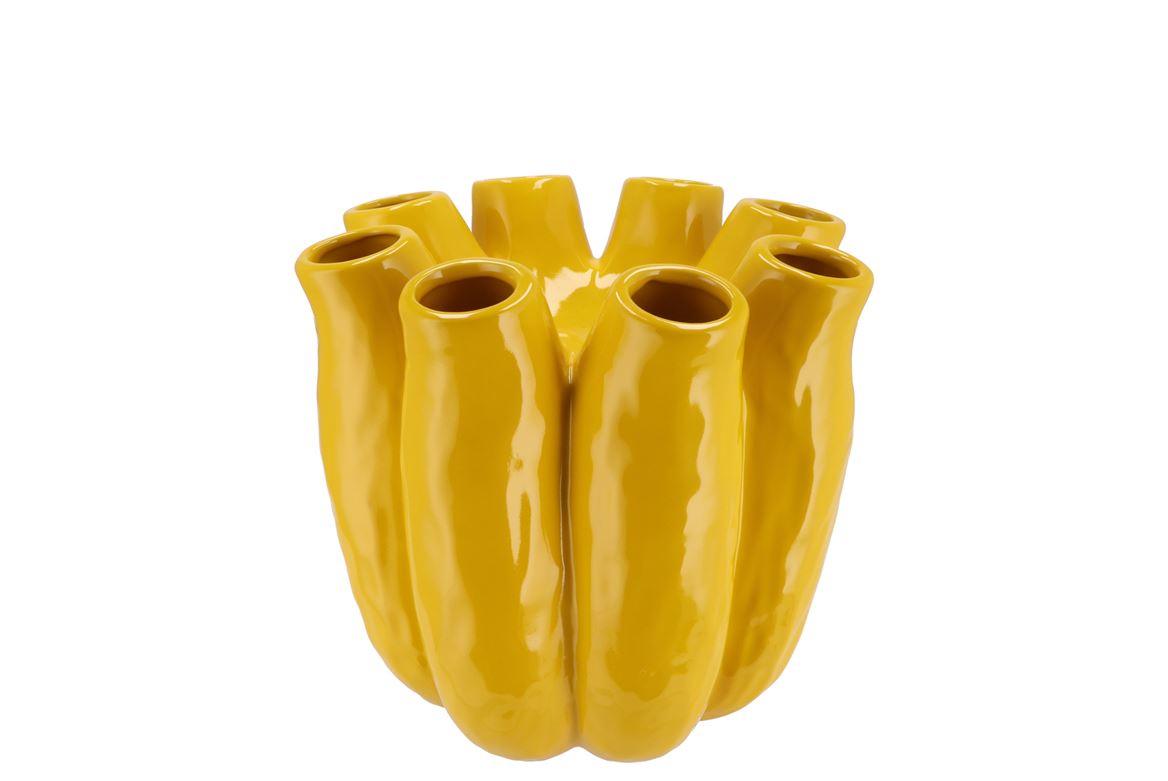 Luna Yellow Tube Vase 19x19cm Nm