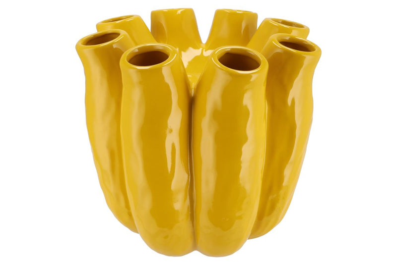 Luna Yellow Tube Vase 28x28cm Nm