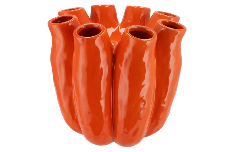 Luna Orange Tube Vase 28x28cm Nm