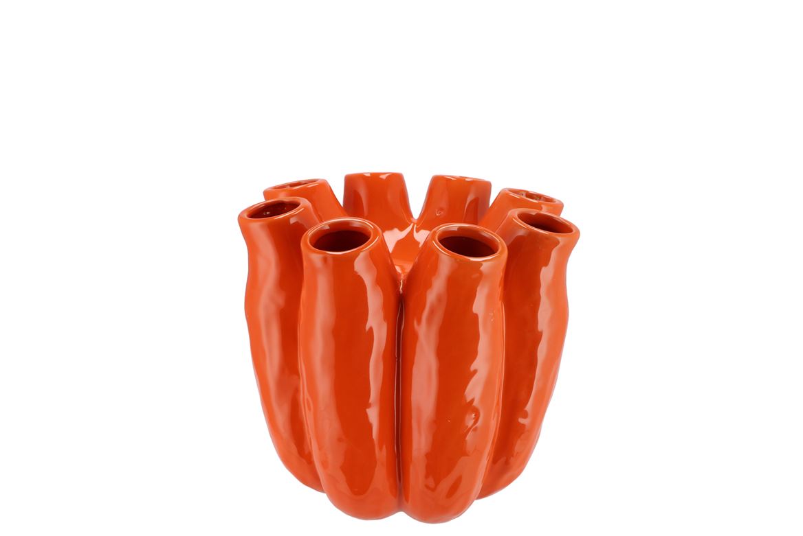 Luna Orange Tube Vase 16x16cm Nm