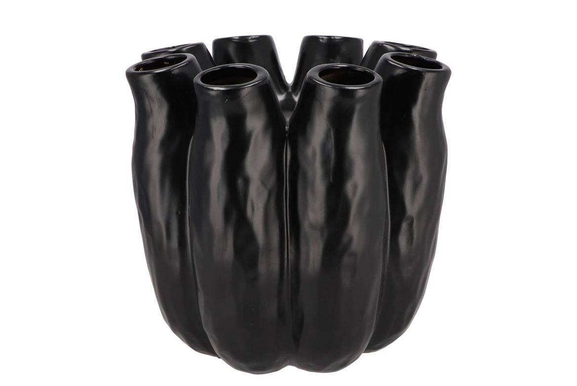 Luna Black Tube Vase 24x24cm Nm