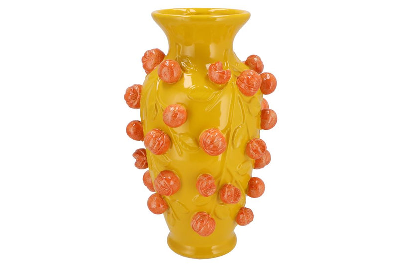 Fruit Mandarin Yellow Vase 24x38cm Nm