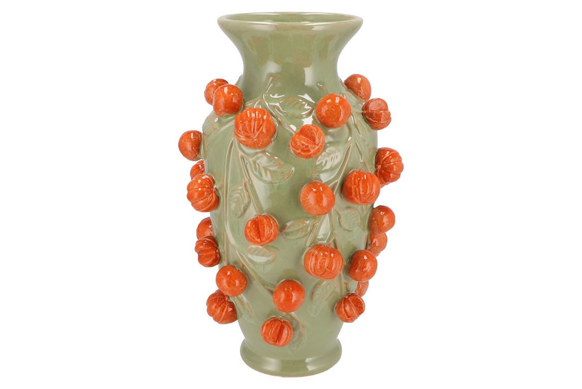 Fruit Mandarin Pistache Vase 24x38cm Nm