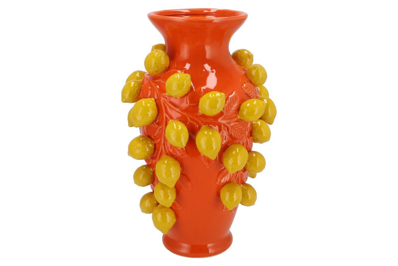 Fruit Lemon Orange Vase 24x38cm Nm