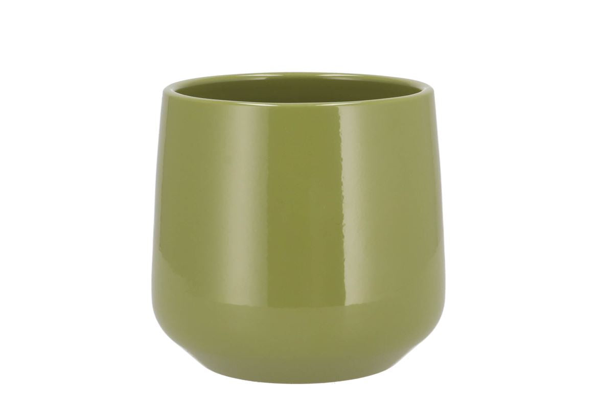 Ceramic Orchid Pot Berlin Amazone Green 14cm