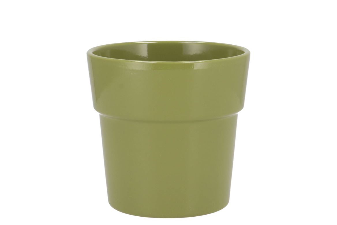 Ceramic Orchid Pot Amazone Green 13cm