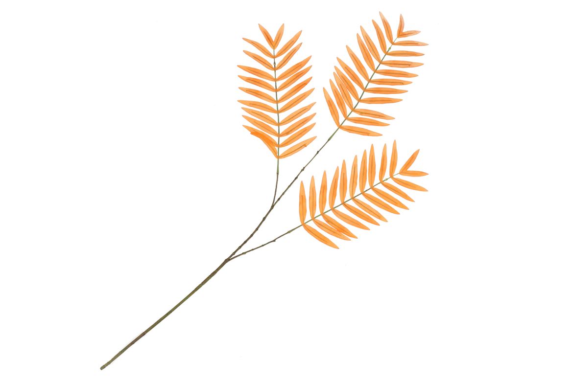 Silk Palm Leaf Orange 87cm Nm