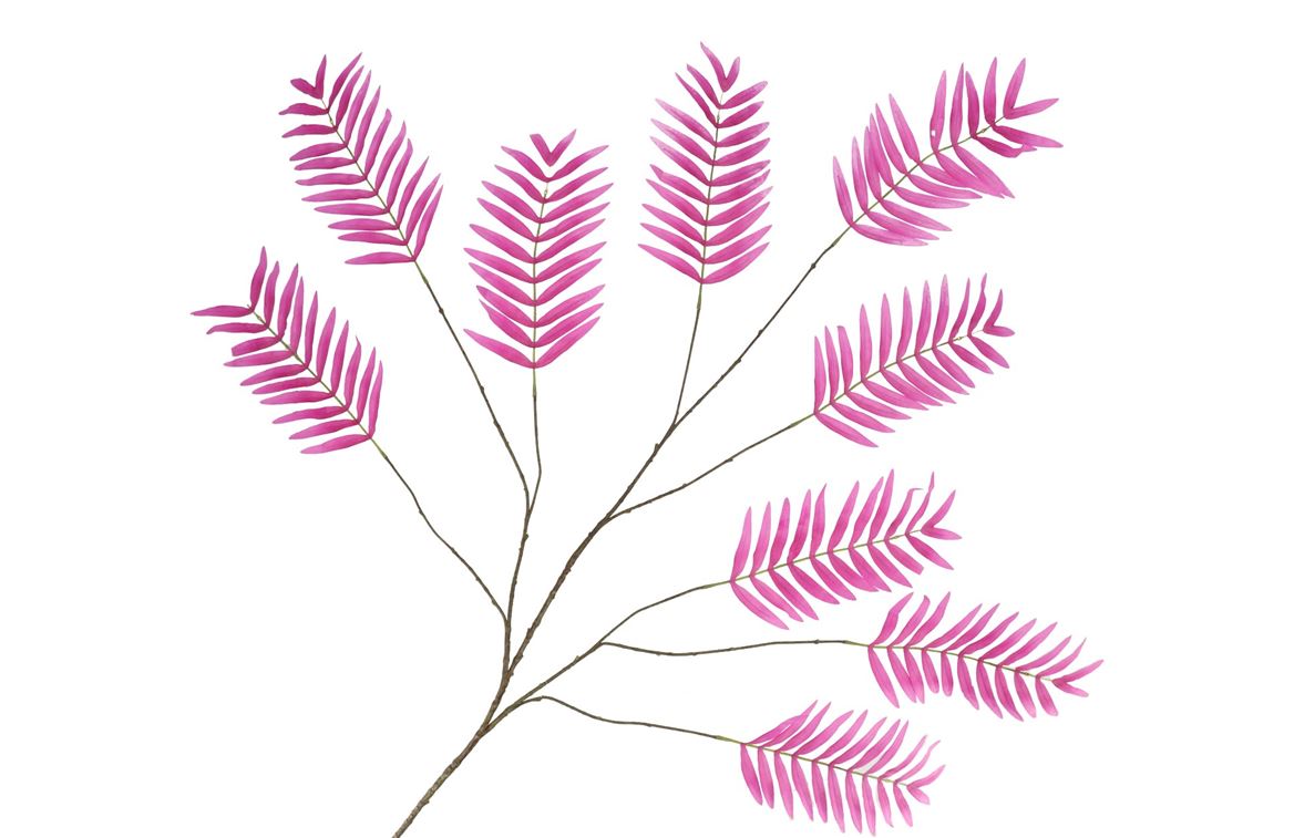 Silk Palm Leaf Fuchsia 150cm Nm