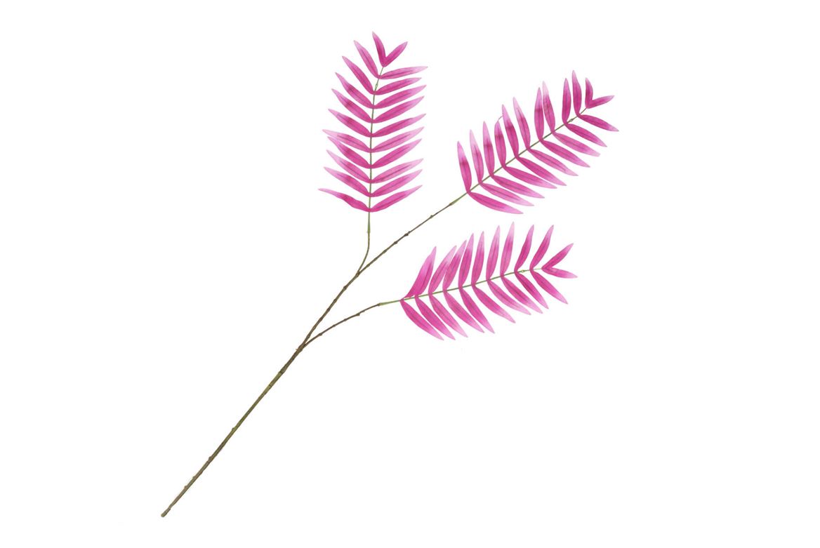 Silk Palm Leaf Fuchsia 87cm Nm