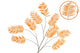 Silk Palm Leaf Orange 150cm Nm