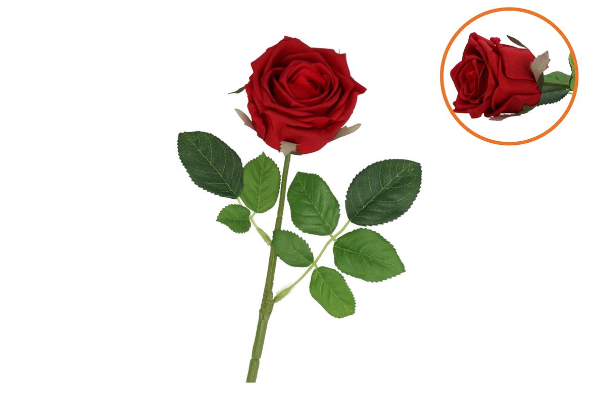 Silk Rose Real Touch Red 43cm Nm